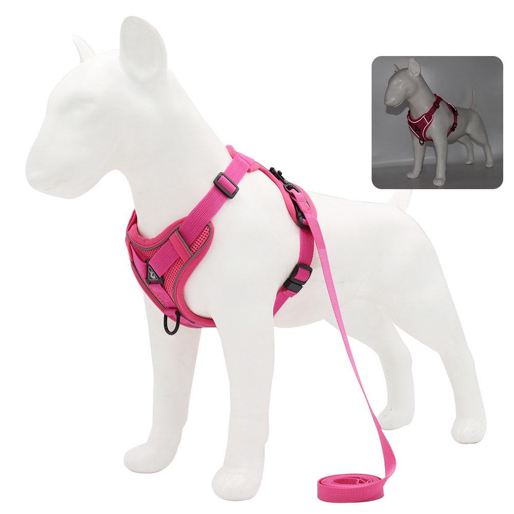 Dogs Reflective Mesh Proof Puppy Cat Harness Adjustable Soft Pet Leash