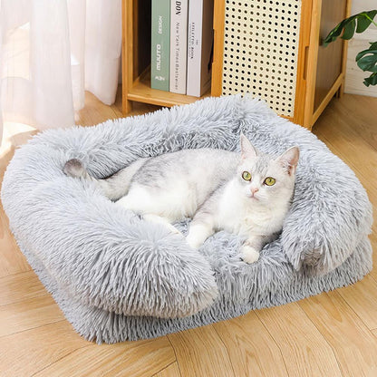 Plush memory foam large and small dog kennel bed for comfortable sleeping