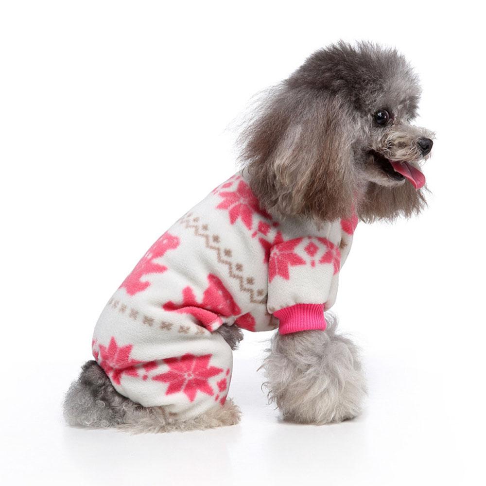 Dog Sweater Plaid Style Pet Cat Winter Warm Clothes Jumpsuits